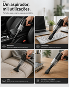 Aspirador Portátil Sem Fios 2 em 1 — Aspira e Sopra